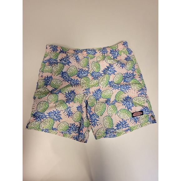 Vineyard Vines Other - Vineyard Vines Mens Medium Pineapple Print Swim Trunks Blue Pink Green Shorts